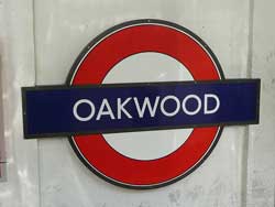 oakwood tube sign temp