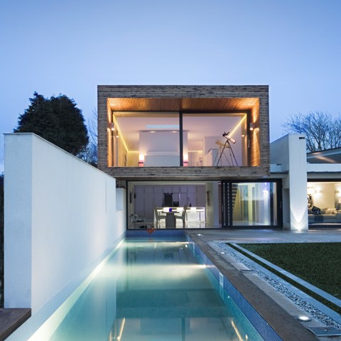 Contemporary House and Tiled Pool, Gower, Swansea, south Wales