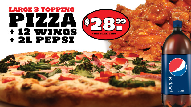 pizza wing pepsi