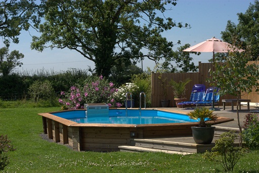 Outdoor installation of a Piscinelle swimming pool