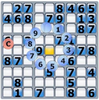Gaze controlled sudoku