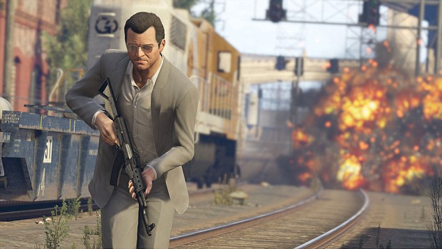 Game of choice: The father of 40 loves playing Grand Theft Auto and owns more than 200 other titles worth £50 each