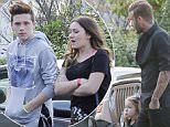 6 APRIL 02015 - LOS ANGELES - USA\n*** EXCLUSIVE ALLROUND PICTURES AVAILABLE FOR UK ONLY ***\nFORMER PR FOOTBALLER DAVID BECKHAM TAKES HIS KIDS FOR DINER AT OGO DE CHAO RESTAURANT IN LOS ANGELES CALIFORNIA.\nBYLINE MUST READ : XPOSUREPHOTOS.COM\n***UK CLIENTS - PICTURES CONTAINING CHILDREN PLEASE PIXELATE FACE PRIOR TO PUBLICATION *** CLIENTS MUST CALL PRIOR TO TV OR ONLINE USAGE PLEASE TELEPHONE 020 8344 2007