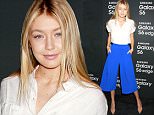 Exclusive\n Mandatory Credit: Photo by Startraks Photo/REX Shutterstock (4616488e)\n Gigi Hadid\n Samsung Galaxy S-6 and Galaxy S-6 edge launch event, New York, America - 07 Apr 2015\n Samsung Celebrates Launch of Galaxy S-6 and Galaxy S-6 edge\n