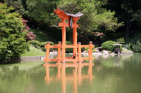 Torii, Japanese garden, Brooklyn Botanic Garden, New York City