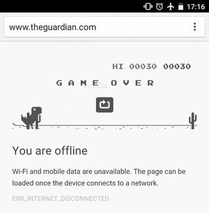 Chrome for Android’s offline page